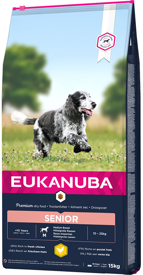 Eukanubu Eukanuba Caring Senior Medium Breed s kuřecím masem 15 kg
