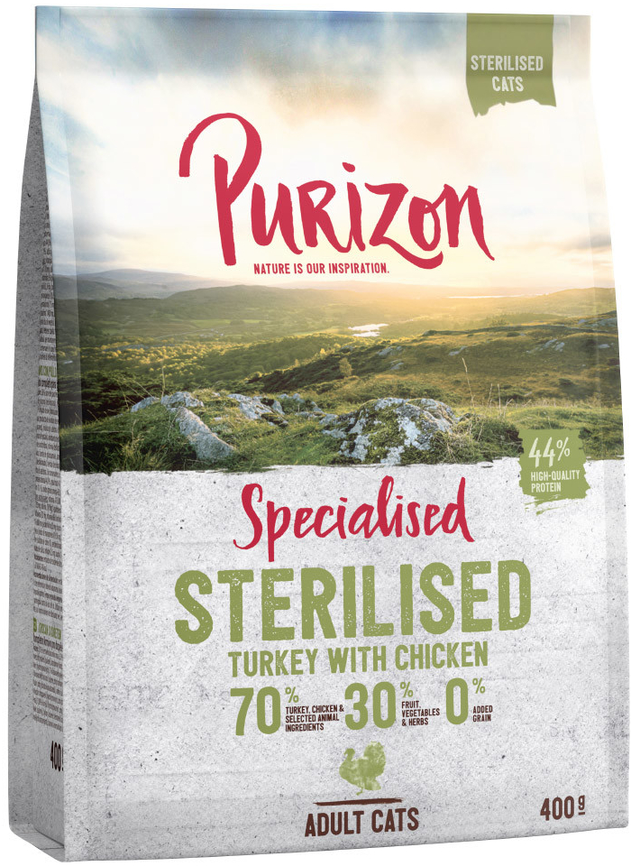 Purizon Sterilised Adult krůta & kuře bezobilné 400 g
