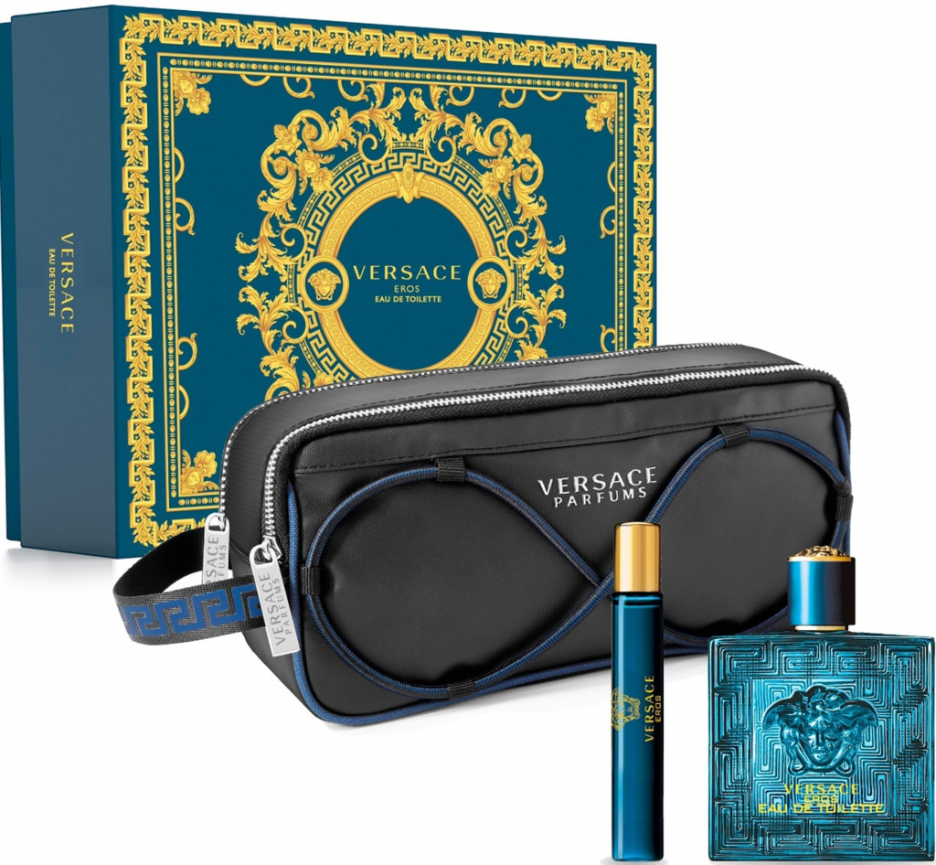 Versace Eros EDT 100 ml + EDT 10 ml + kosmetická taštička dárková sada