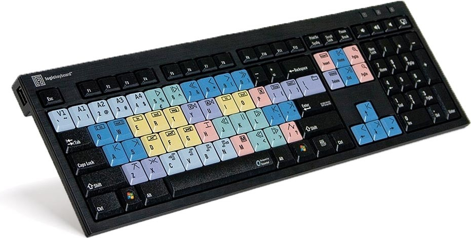 Logic Keyboard Quantel PC Nero Line UK