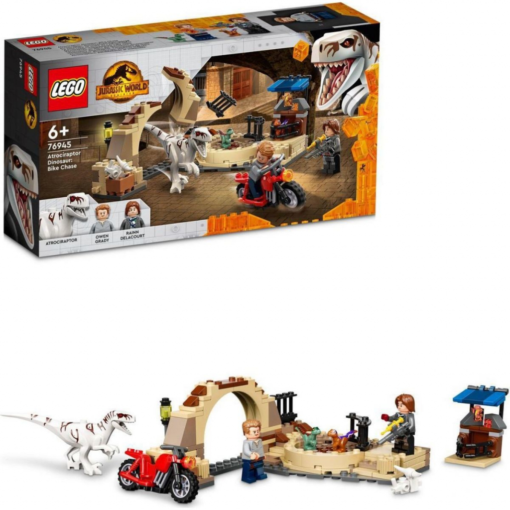 LEGO® Jurassic World 76945 Atrociraptor: honička na motorce