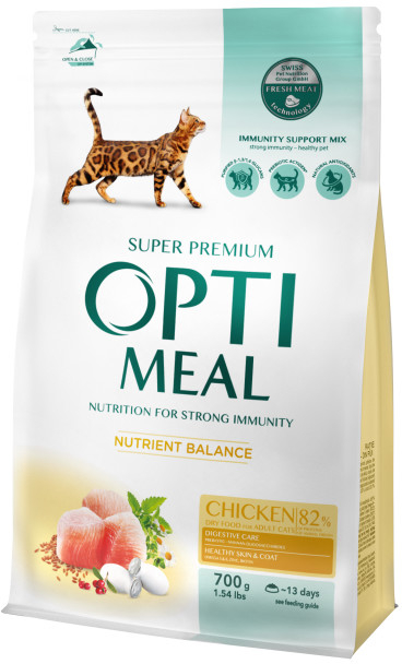 Optimeal For adult cats chicken 0,7 kg