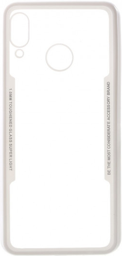 Pouzdro JustKing plastové čiré s rámečkem Huawei Nova 3 - bílé
