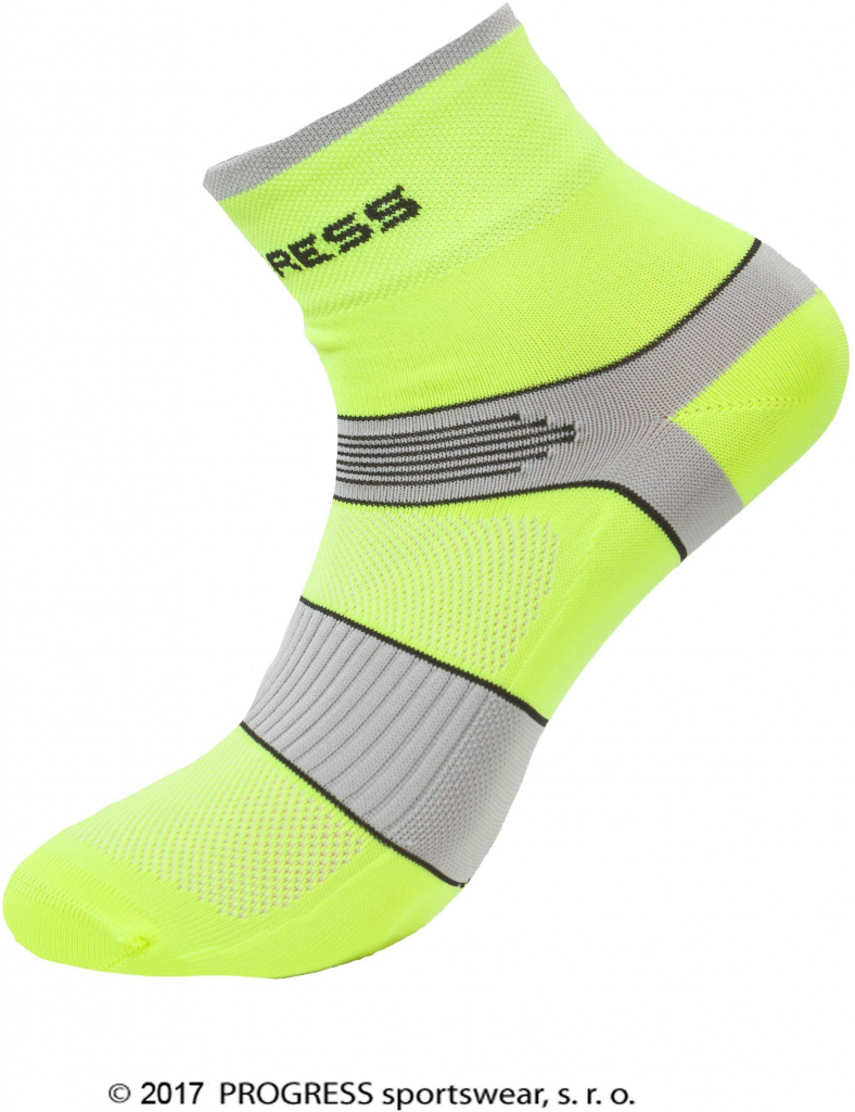 Progress Cycling Sox reflexní žlutášedá