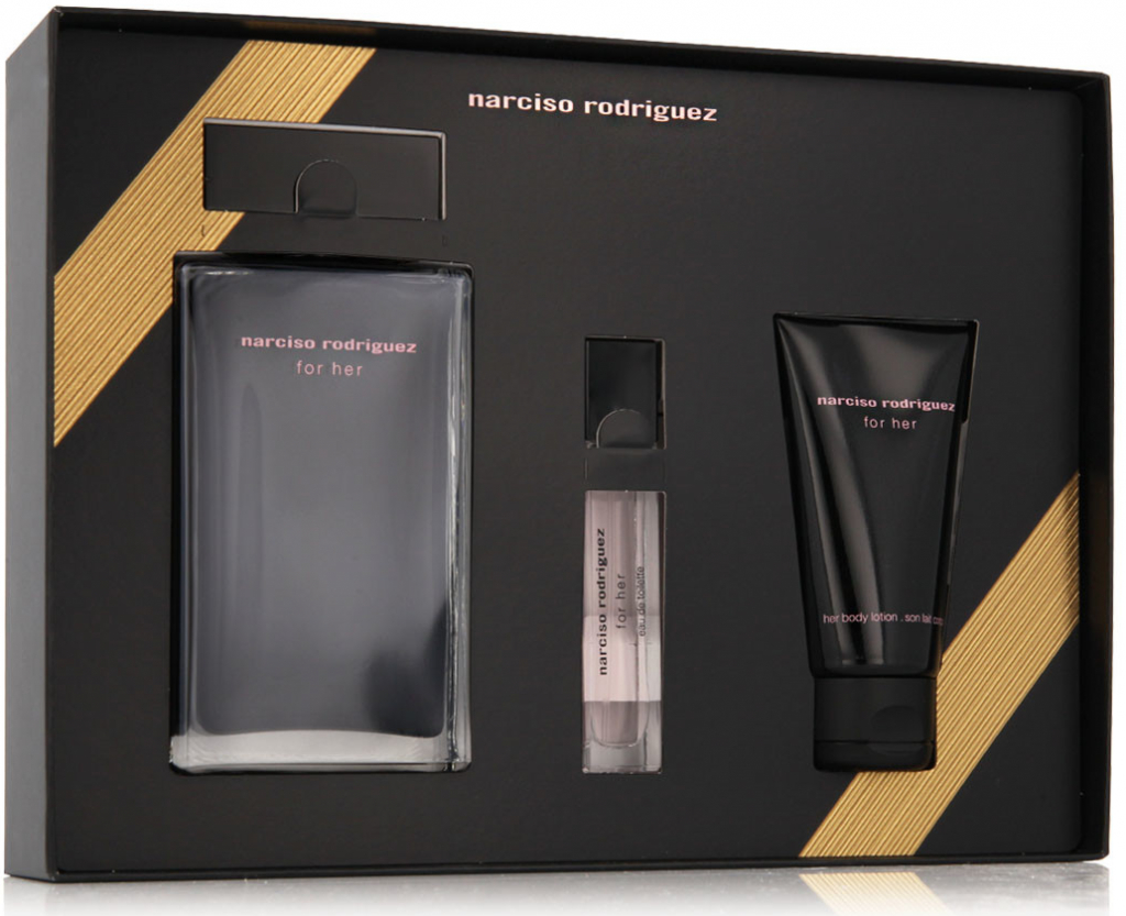 Narciso Rodriguez For Her EDT 100 ml + tělové mléko 50 ml + EDT 10 ml dárková sada