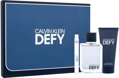 Calvin Klein Defy EDT 100 ml + EDT 10 ml + sprchový gel na tělo a vlasy 100 ml dárková sada