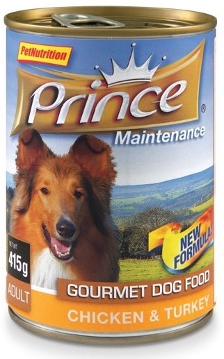 Prince Dog s kousky kuřete & krůty 415 g