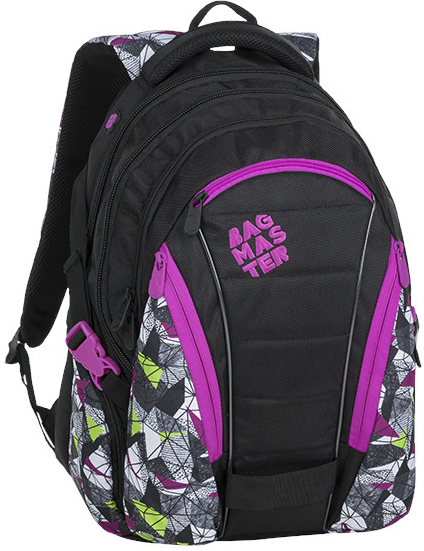 Bagmaster Bag 9 B studentský batoh růžovo zelená