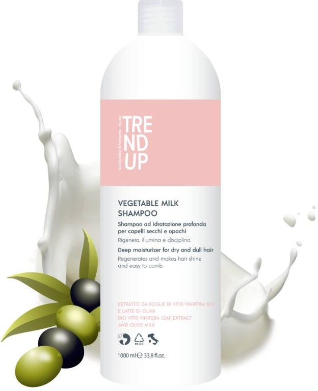 Trend Up Milk Shampoo pro hydrataci a revitalizaci suchých vlasů 1000 ml