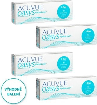 Johnson & Johnson Acuvue Oasys 1-Day with HydraLuxe 30 čoček balení 3+1 zdarma