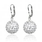 Stříbrné náušnice Koule 16mm Swarovski Elements
