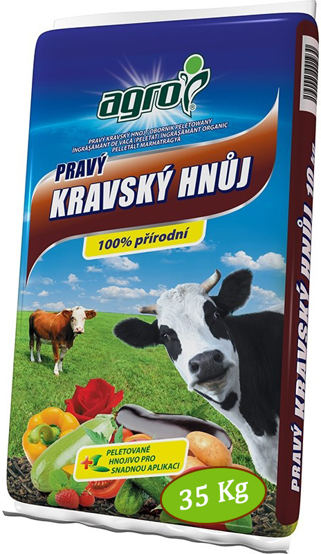 Agro pravý kravský hnůj granulovaný 35 kg