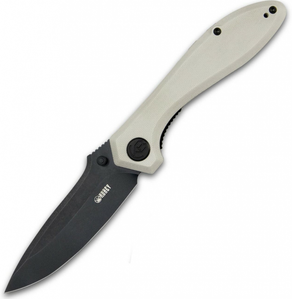KUBEY Ruckus Liner Lock Folding Knife Ivory G10 Handle KU314D