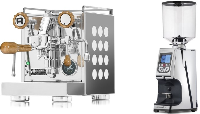 Set Rocket Espresso Appartamento + Eureka Atom Specialty