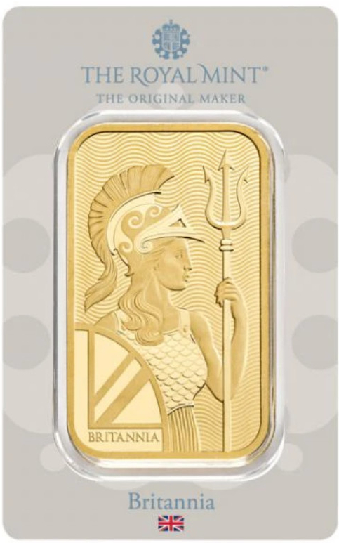 The Royal Mint Britannia Velká Británie zlatý slitek 100 g