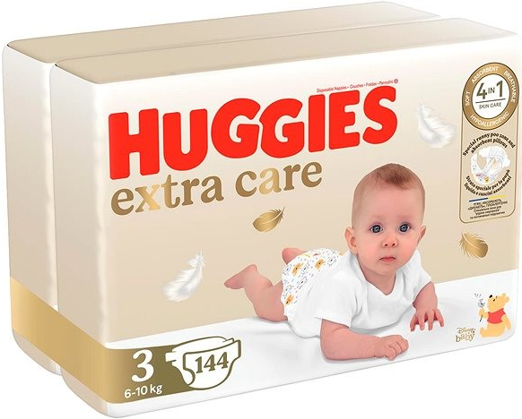 Huggies Extra Care č.3 - 144 ks