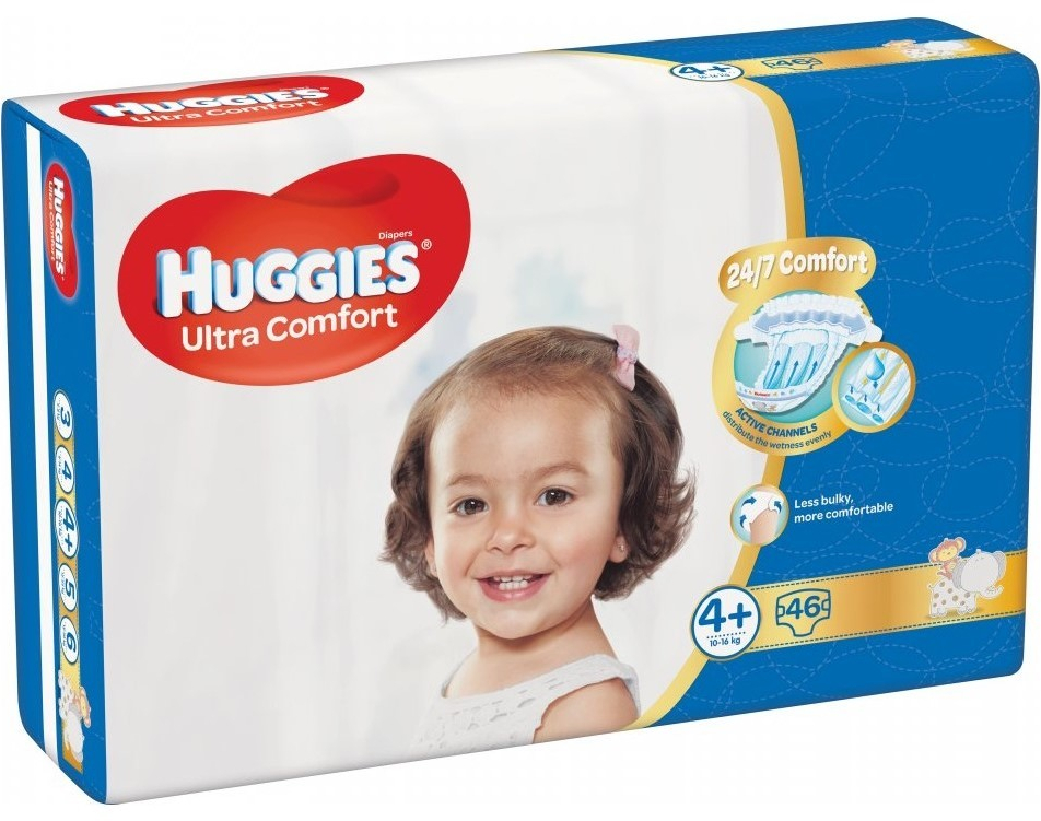 Huggies Ultra Comfort Jumbo 4+ 10-16 kg 50 ks