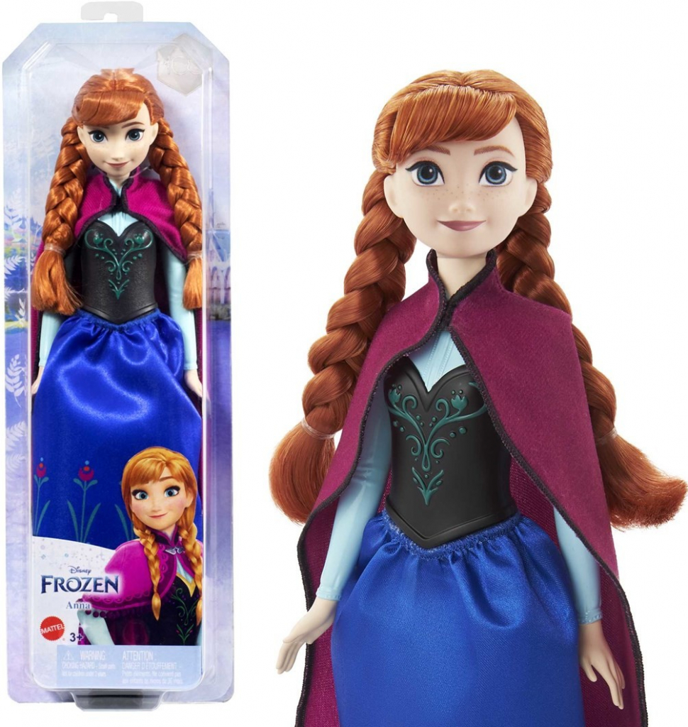 Mattel Frozen Anna v modro-černých šatech