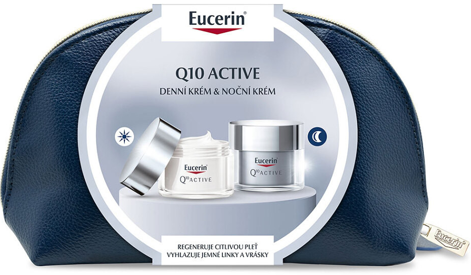 Eucerin Q10 Active Vyhlazující denní krém 50 ml + regenerační noční krém 50 ml dárková sada