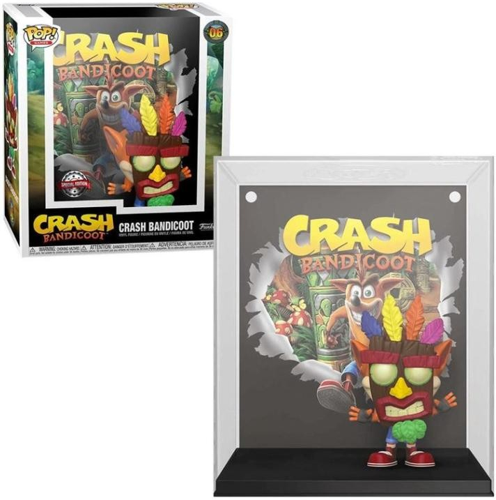 Funko Pop! Game Cover Crash Bandicoot Aku Mask