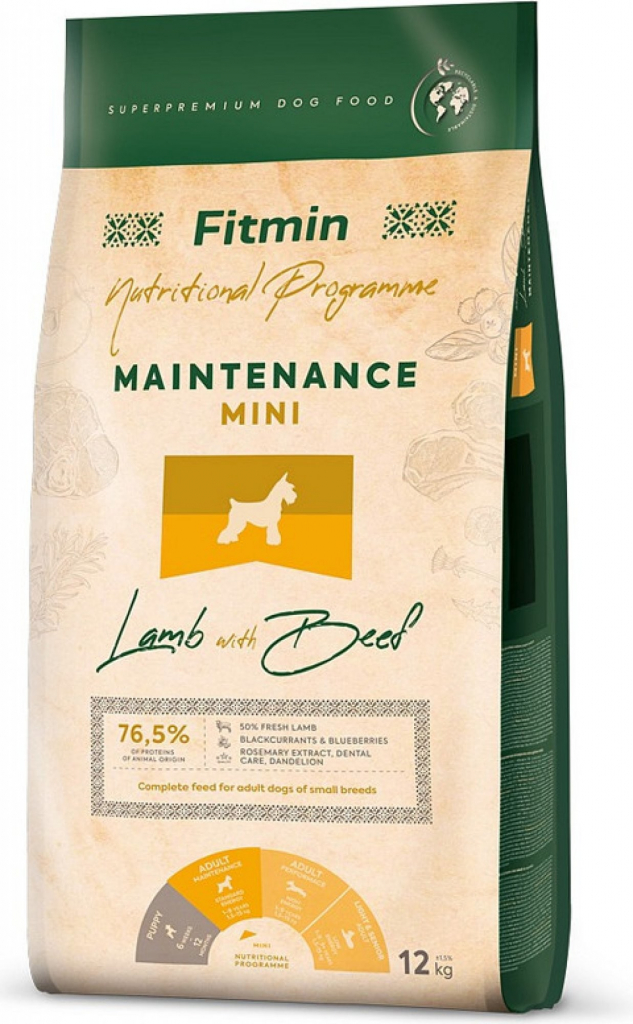 Fitmin Maintenance Mini Lamb & Beef 12 kg