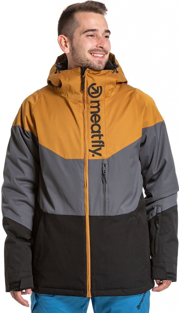 Meatfly Hoax Premium Snb & Ski Jacket Wood/Dark Grey/Black