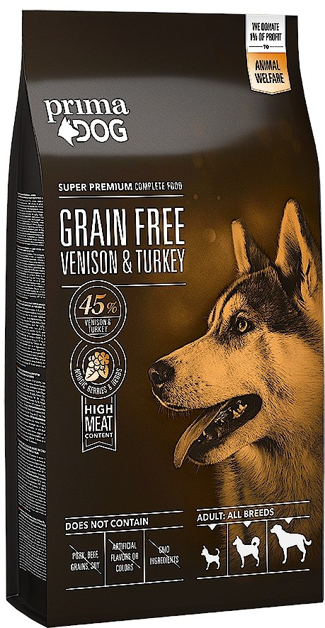 Prima Dog Adult All Breeds Venison & Turkey Grain Free 1,5 kg