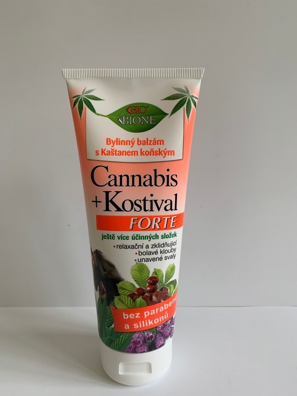 Bione Cosmetics Cannabis + Kostival Forte bylinný balzám s kaštanem koňským 200 ml