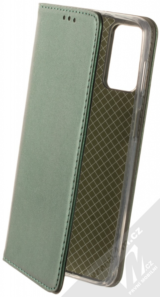 Pouzdro 1Mcz Magnetic Book flipové Motorola Moto G42 tmavě zelené