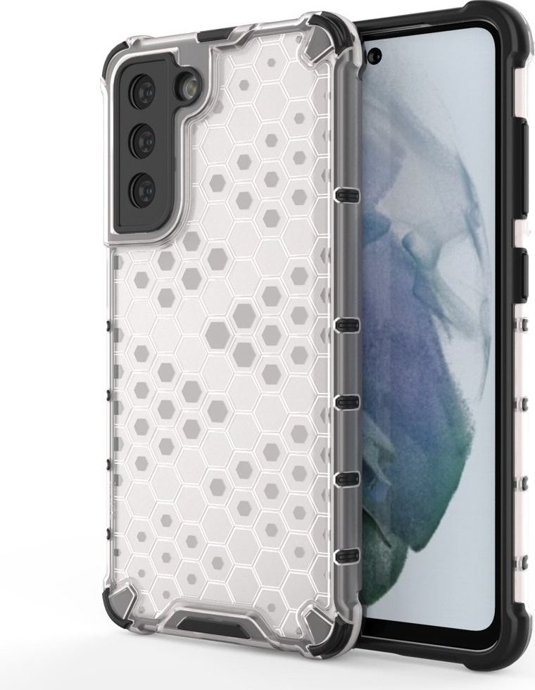 Pouzdro HoneyComb Armor Case odolné Samsung G990 Galaxy S21 FE bílé