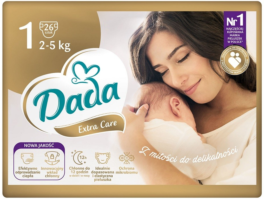 DADA Extra Care 1 Newborn 2-5 kg 26 ks