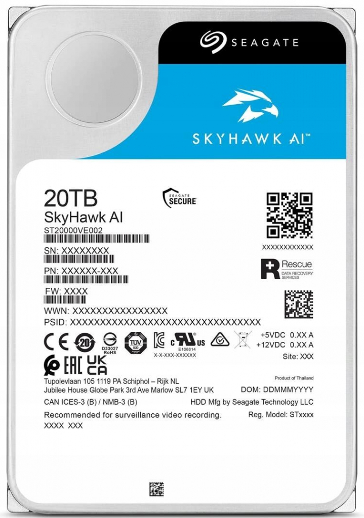 Seagate SkyHawk AI 20TB, ST20000VE002