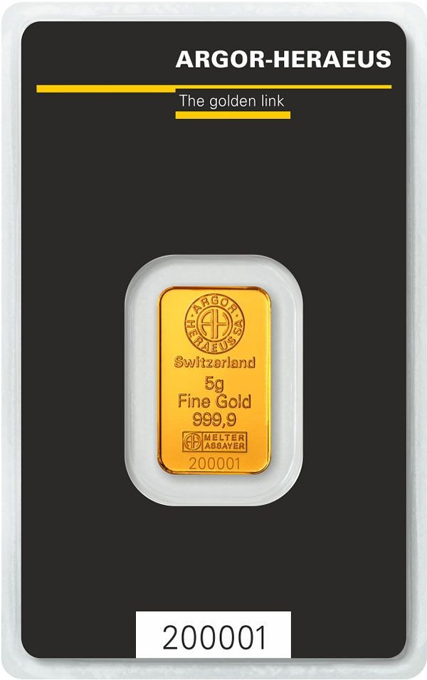 Argor-Heraeus zlatý slitek 5 g