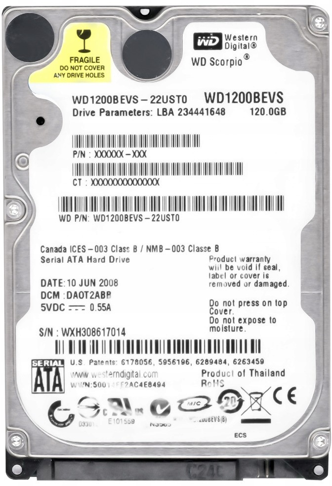 WD Scorpio Blue 120GB, 2,5\