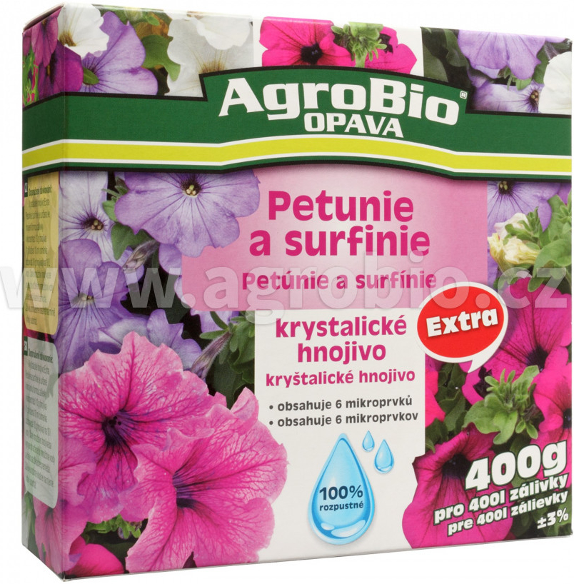 AgroBio Krystalické hnojivo Extra Petunie a surf. 0,4 kg