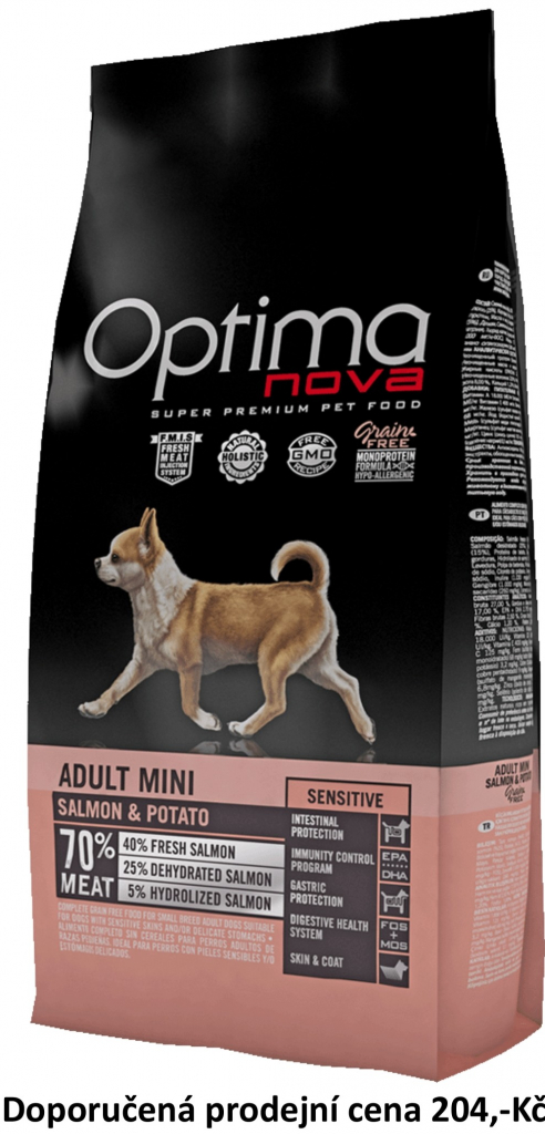 Optima Nova Dog Adult MINI Sensitive Grain Free Salmon 0,8 kg