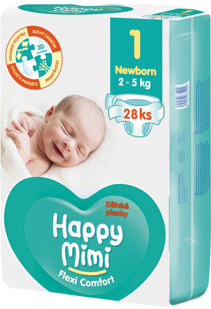 Happy Mimi Flexi Comfort 1 newborn 28 Ks