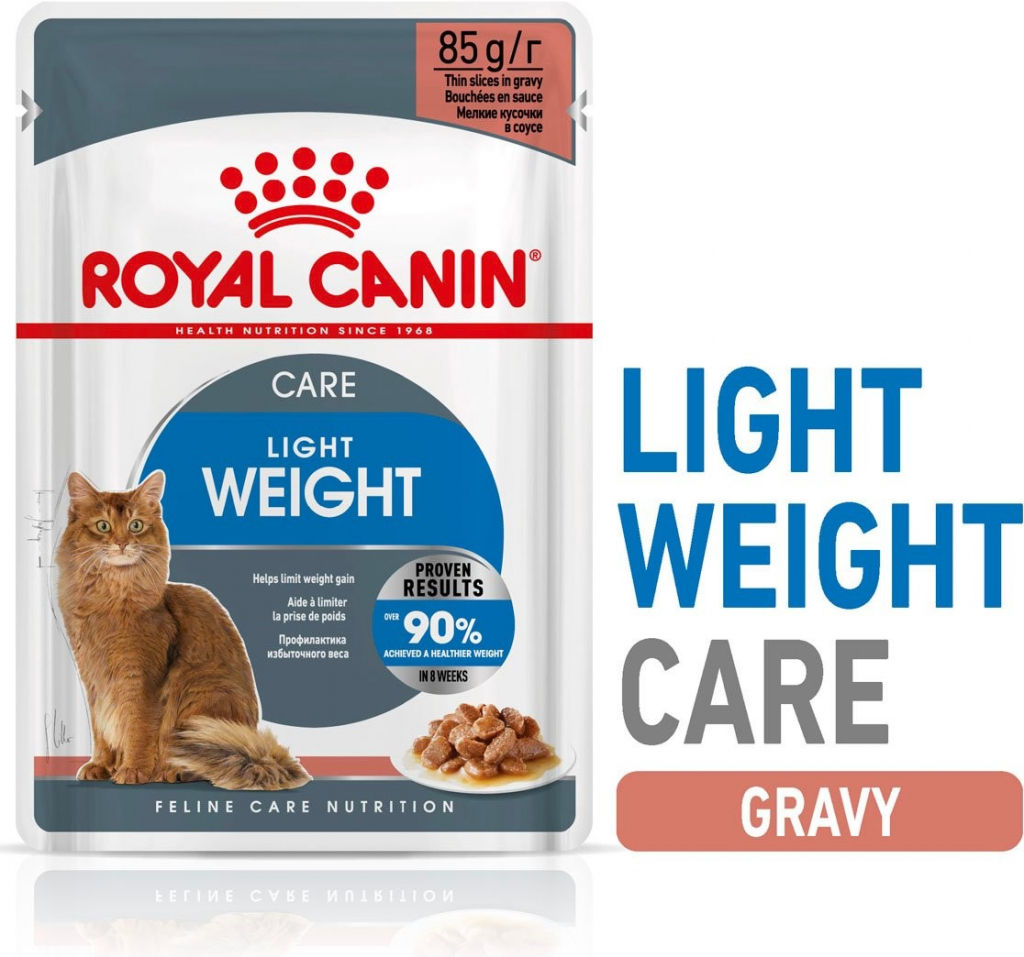 Royal Canin ULTRA LIGHT v omáčce pro kočky se sklonem k nadváze 48 x 85 g