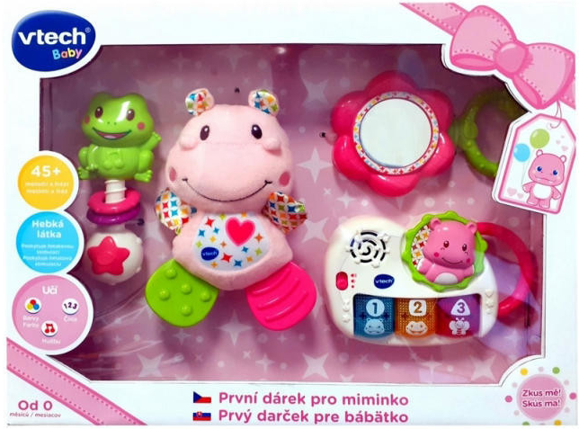 Vtech První dárek pro miminko CZ růžový