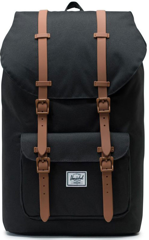 Herschel little america black saddle brown 25 l