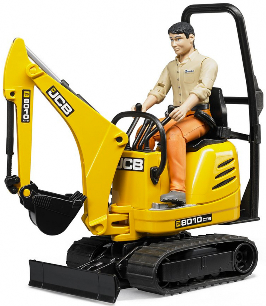 Bruder Mikrobagr JCB s figurkou