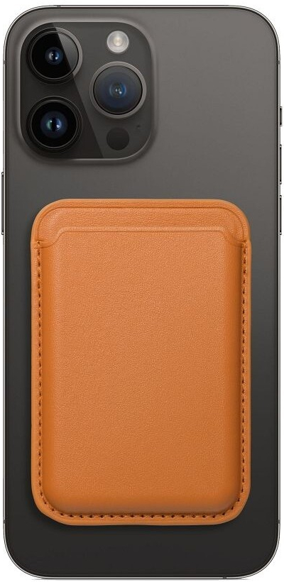 Pouzdro Case4Mobile PU Peněženka MagSafe, oranžové