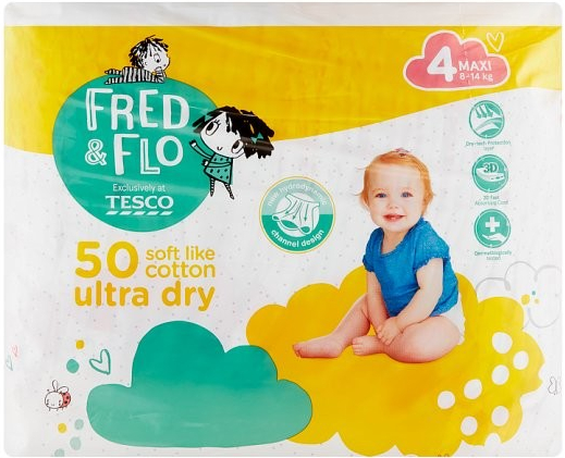 Tesco Fred&Flo 4 Maxi 8-14 kg 50 ks
