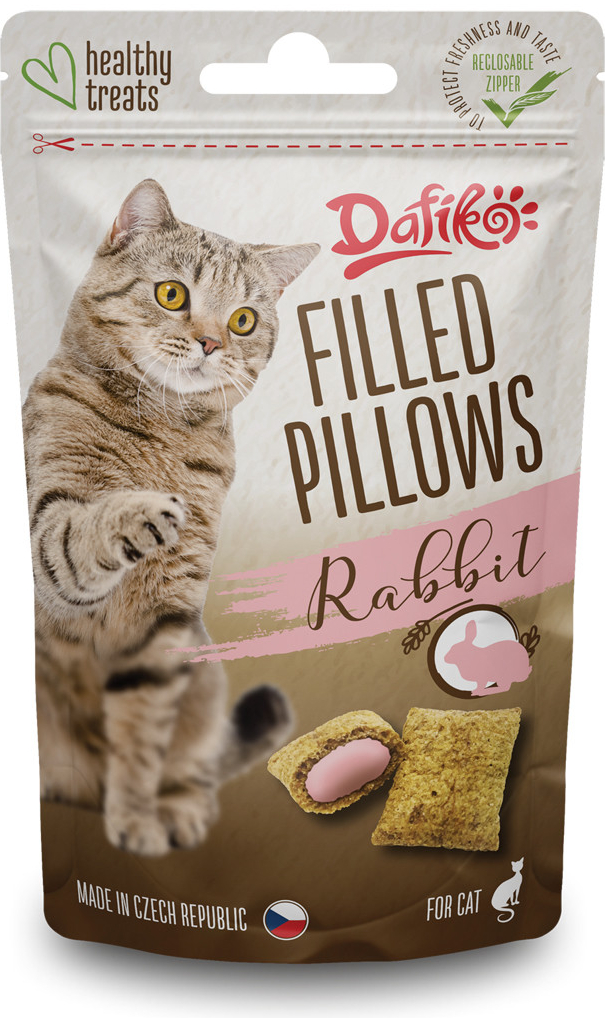Dafiko Filled Pillows with Rabbit for Cats 40 g