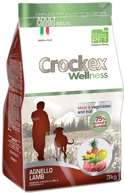 Crockex Wellness Adult Medium & Maxi Lamb Rice Low Grain 3 kg