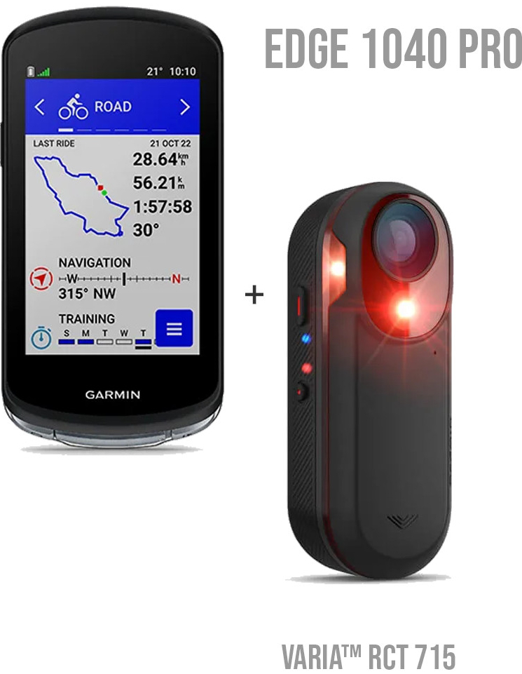 Garmin Edge 1040 Pro + Garmin Varia RCT 715