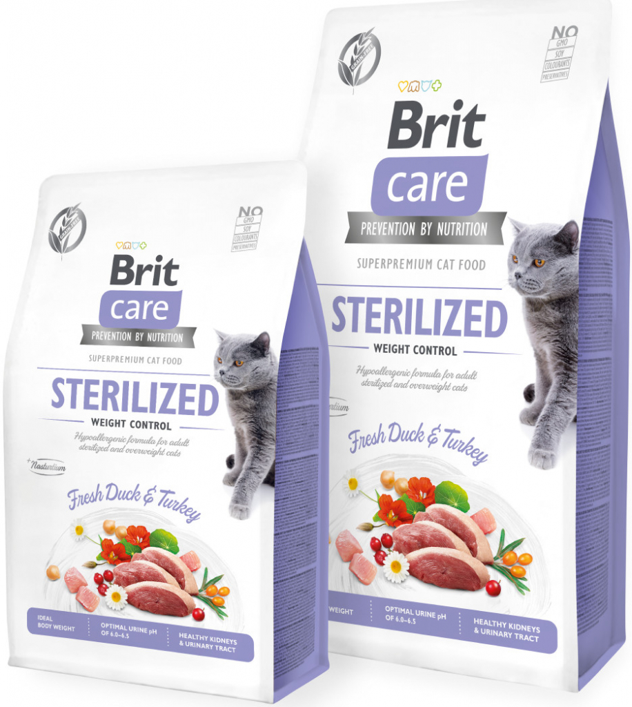 Brit Care Cat Grain-Free Sterilized Weight Control 3 x 7 kg