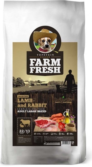 Topstein Farm Fresh LAMB & RABBIT ADULT Large BREED 2 x 15 kg