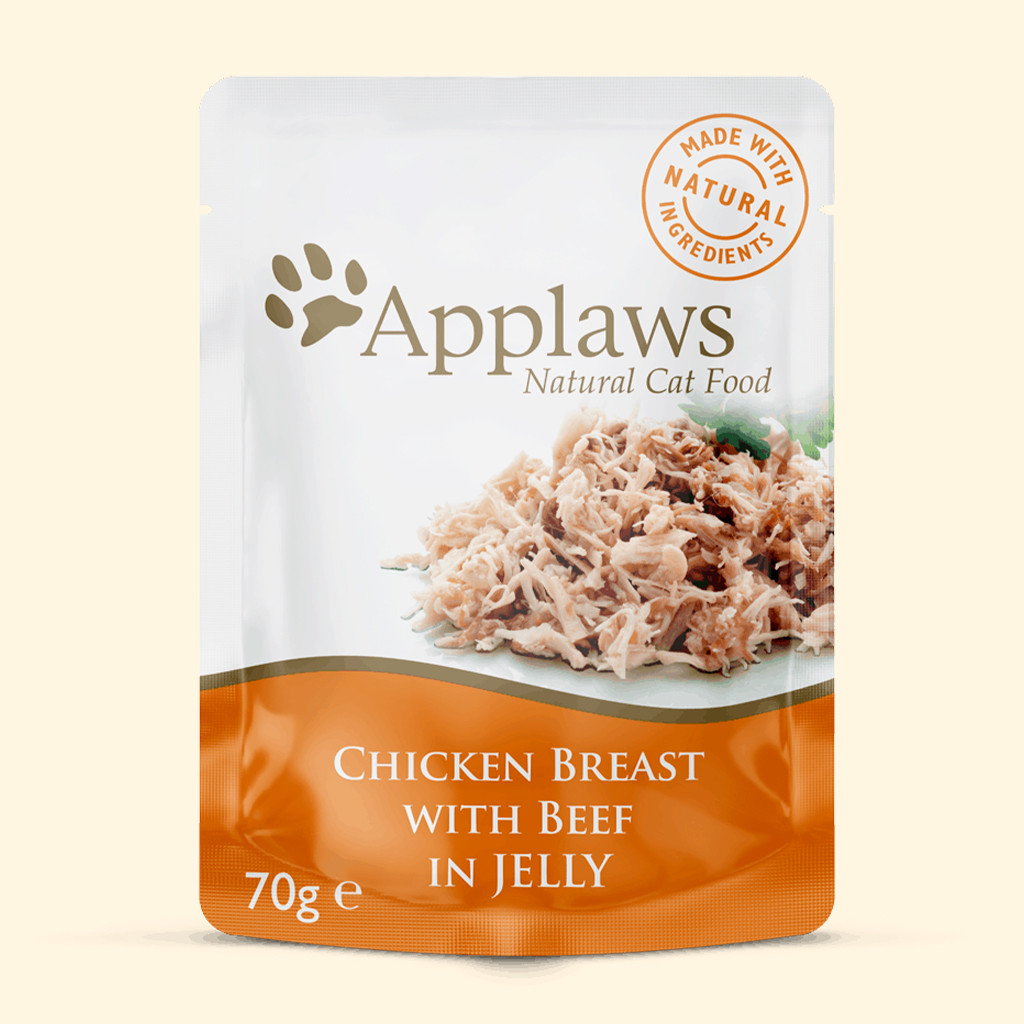 Applaws Cat Jelly Kuřecí prsa s hovězím 70 g