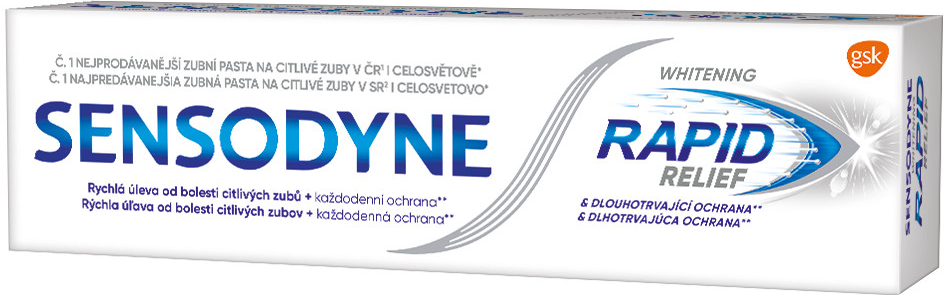 Sensodyne Rapid Whitening bělicí zubní pasta pro citlivé zuby 75 ml